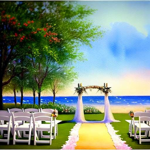 Beach Wedding Landscape Midjourney Generator - Socialdraft
