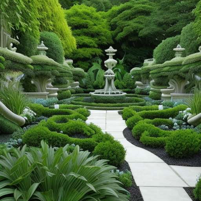 Midjourney Moody Neoclassical Gardens Prompt - Socialdraft