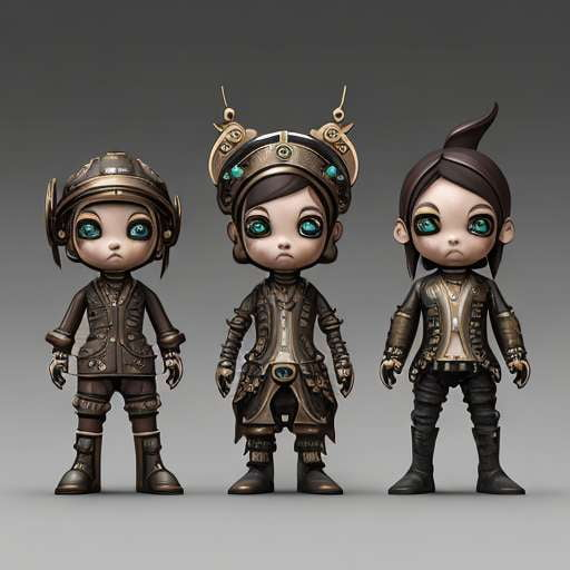 Steampunk Chibi Game Characters Midjourney Prompts for Custom Creation - Socialdraft