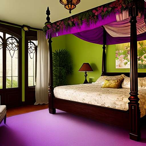 Enchanted Forest Bedroom Midjourney Prompt - Customizable Fairytale Room Design - Socialdraft