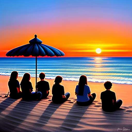 Beach Bonfire Midjourney Prompt: Create Your Own Seaside Gathering - Socialdraft
