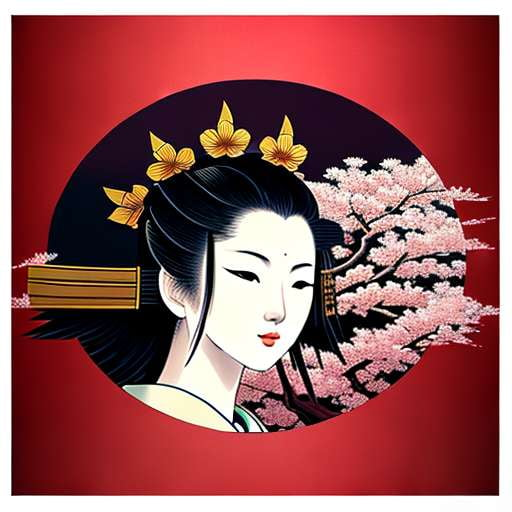 Cherry Blossom Samurai Helmet Midjourney Prompt for Image Creation - Socialdraft