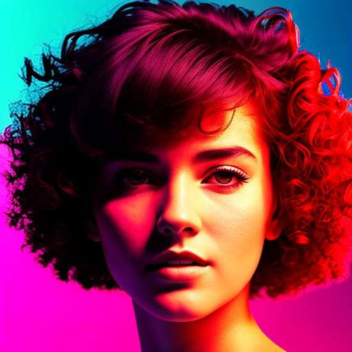 Bold Female Portrait Midjourney Generator with Contrasting Colors - Socialdraft