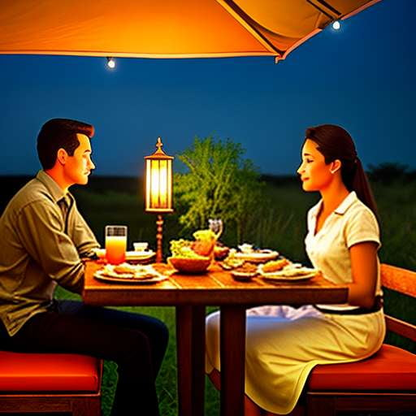 African Romance: Customizable Midjourney Prompt for a Romantic Dinner Menu - Socialdraft