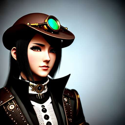 Steampunk Anime 3D Character Creation - Midjourney Prompt - Socialdraft