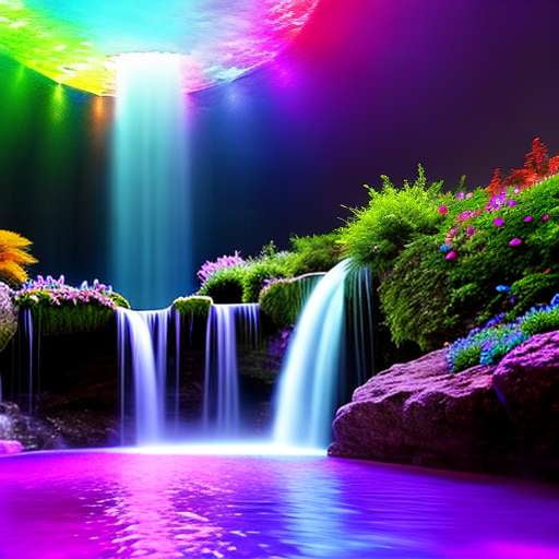 Cosmic Waterfall Midjourney Prompt - Create Your Own Serenity Pool Image - Socialdraft