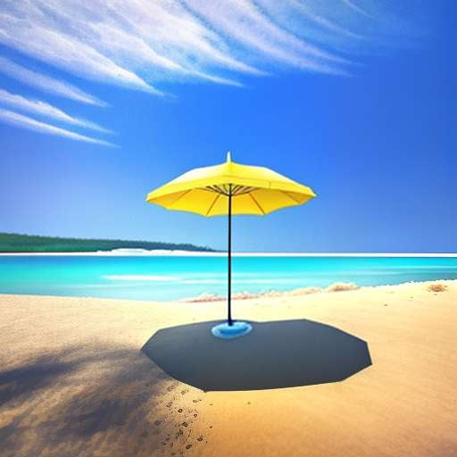Beach Umbrella Midjourney Creation for Customized Coastal Art - Socialdraft