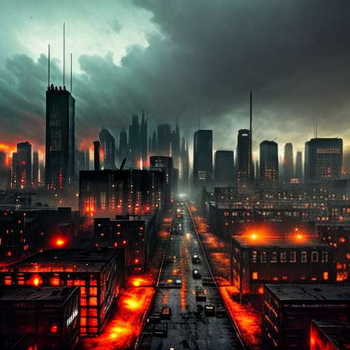 Apocalyptic Cityscape Midjourney Prompt - Create your own Dystopian World - Socialdraft