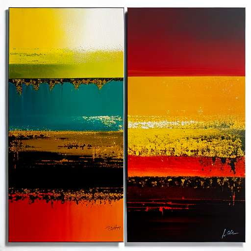 "Triptych Abstraction" Midjourney Art Prompt Kit for Custom Creations - Socialdraft