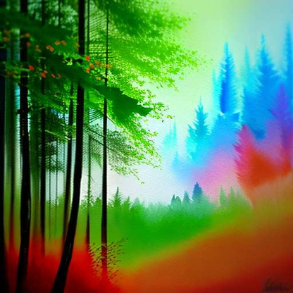 "Enchanted Forest" Midjourney Prompt for Abstract Forest Image Generation - Socialdraft
