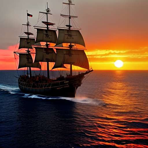 Pirate Ship Portrait Midjourney Prompt for Custom Art Recreation - Socialdraft
