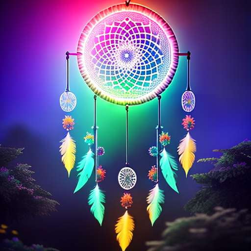 "Colorful Dreamcatcher" Midjourney Art Prompt for Custom Abstract Image Generation - Socialdraft