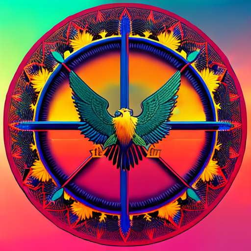 Mandala Eagle Midjourney Prompt - Desert Dreamscape - Socialdraft