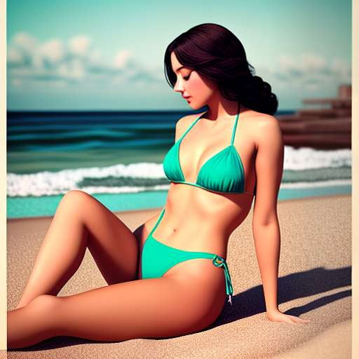 "Throwback Bikini" Midjourney Prompt - Create Your Own Vintage Beach Look! - Socialdraft