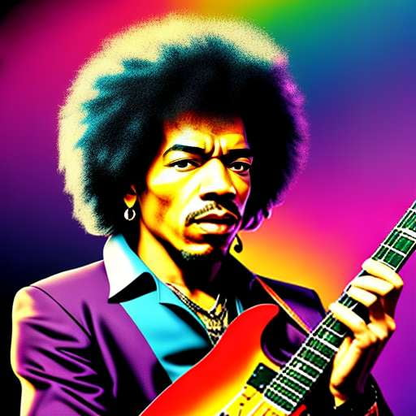 Jimi Hendrix Pop Art Midjourney Image Generator - Socialdraft