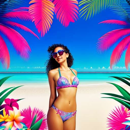 Floral Lacy Bikini Midjourney Prompt | Customizable Image Creation - Socialdraft