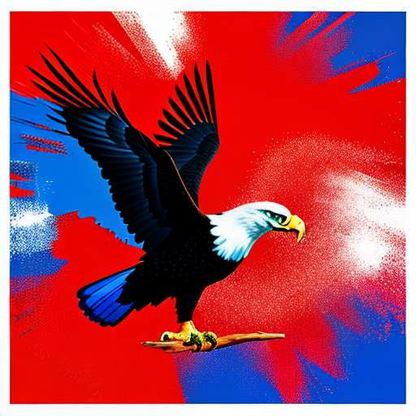 Patriotic Midjourney Sticker: Customize Your Own Americana Artwork - Socialdraft