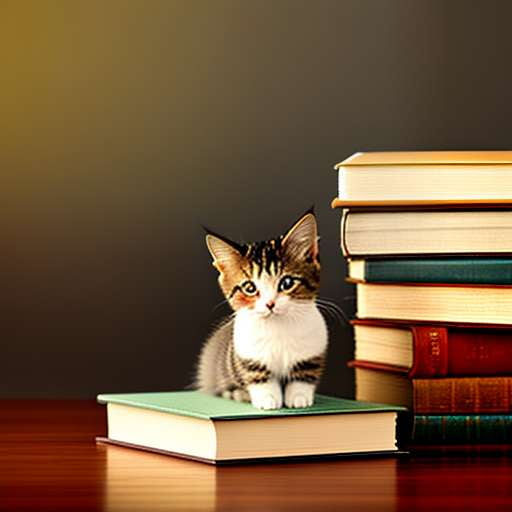 Curious Kitten Reading Midjourney Prompt for DIY Art Projects - Socialdraft