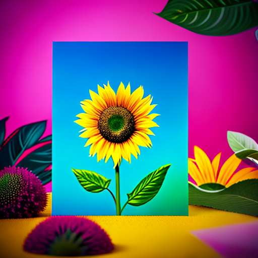 Tropical Sunflower Midjourney Image Generator - Create Stunning Floral Artworks - Socialdraft