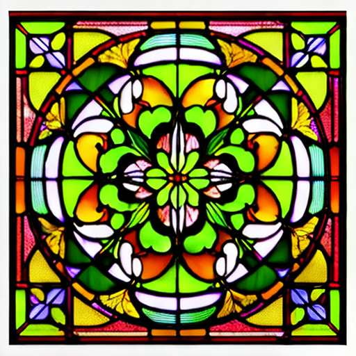 Floral Stained Glass Midjourney Creation - Socialdraft