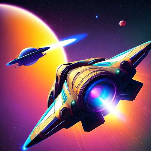 Customizable Midjourney Prompts: Create Your Own Retro Space Starships - Socialdraft