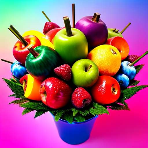 Midjourney Whimsical Fruit Bouquet Prompt - Customizable Image Creation - Socialdraft