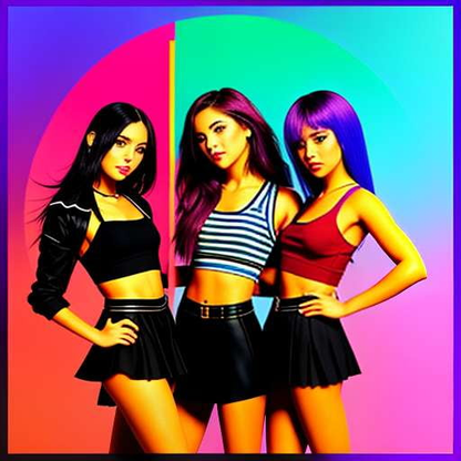 Girl Group Portrait Midjourney Prompt - Customizable Text-to-Image Model for Artists and Creatives - Socialdraft