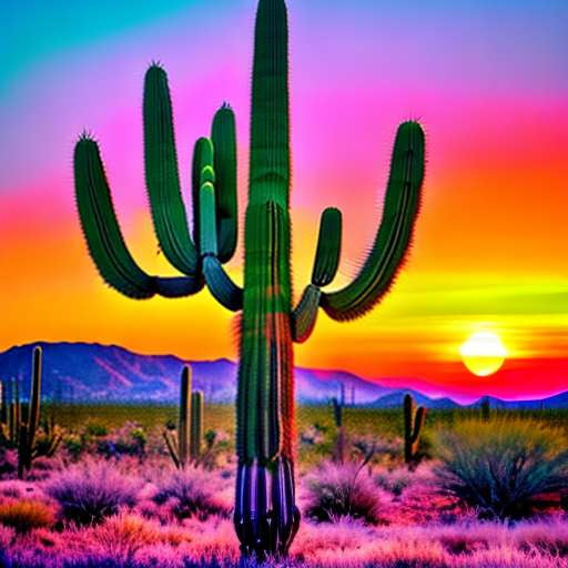 Saguaro Cactus Midjourney: Customizable Desert Scene Prompt - Socialdraft