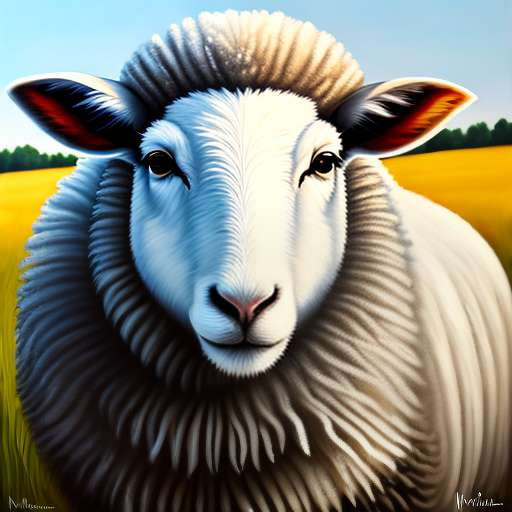 Midjourney Sheep Portrait Prompt - Customizable Text-to-Image Creation - Socialdraft