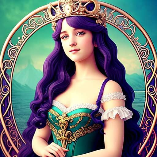 Mermaid Princess Portrait Midjourney Prompt for Custom Art Creation - Socialdraft