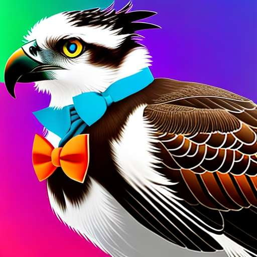 Osprey Bow Tie Midjourney Prompt - Customizable Avian Art - Socialdraft