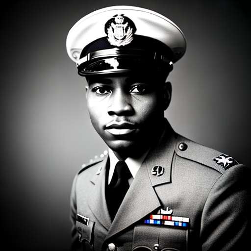 African American Military Man Midjourney Prompt – Vintage Black and White Photography - Socialdraft