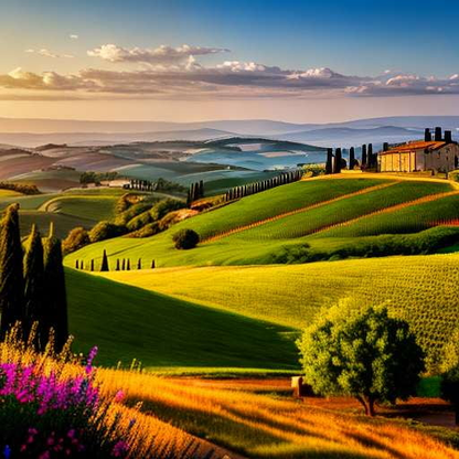 Tuscany Hilltop Town Midjourney Prompt - Socialdraft