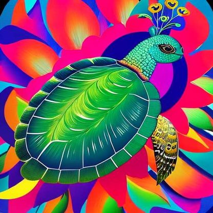 Midjourney Peacock Turtle Prompt - Customizable Text-to-Image Creation - Socialdraft