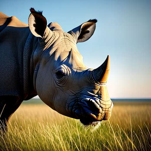 "Wild Rhino Midjourney Image Prompt for Custom Creations" - Socialdraft