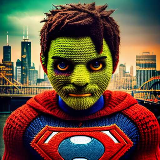 Knitted Zombie Superhero Character Midjourney Prompt - Socialdraft