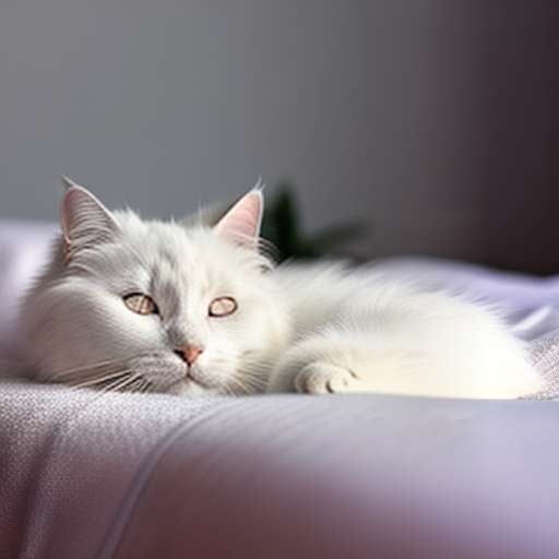 Furry Cat Napping in Bed - Midjourney Image Prompt - Socialdraft