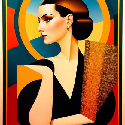 Art Deco Color Portrait Prompt - Unique Midjourney Image Generation - Socialdraft