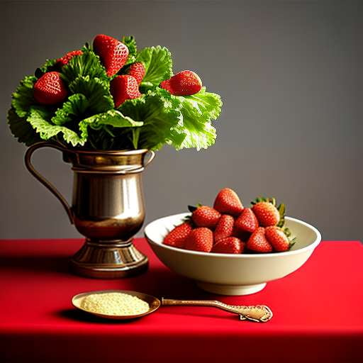 "Strawberry Caesar Salad" Midjourney Prompt: Unique Customizable Recipe Imagery - Socialdraft