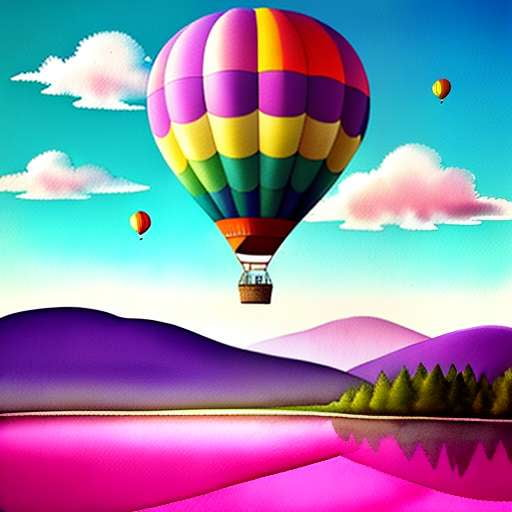 "Customizable Hot Air Balloon Watercolor Midjourney Prompt for Unique Artwork" - Socialdraft