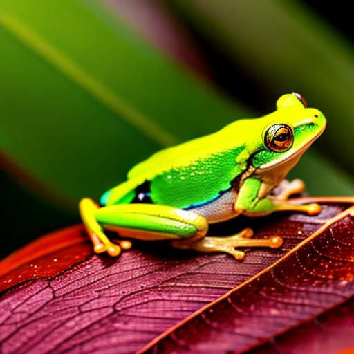Rainforest Tree Frog Midjourney Prompt - Socialdraft
