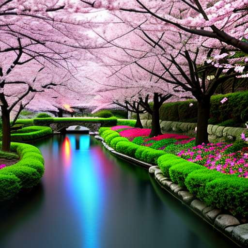 Cherry Blossom Garden Midjourney Prompt - Text-to-Image Creation for Nature Lovers - Socialdraft