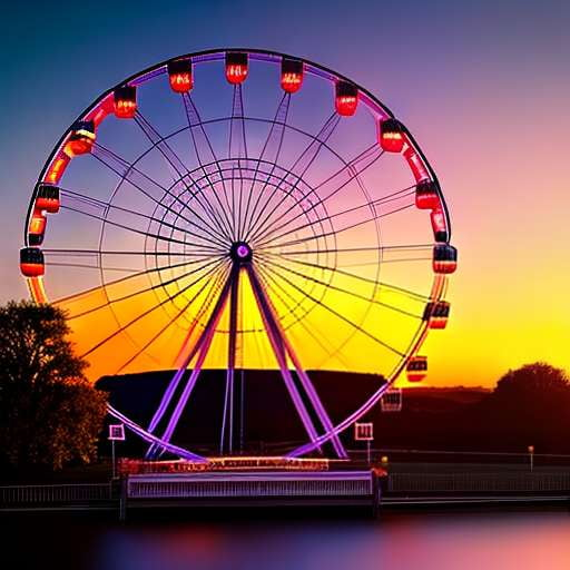 Ferris Wheel Sunset Midjourney Prompt: Customizable Art Creation Tool - Socialdraft