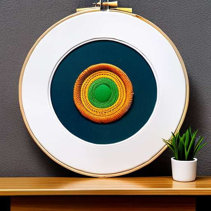 African Embroidered Hoop Wall Art Midjourney Prompt - Unique Text-to-Image Model - Socialdraft