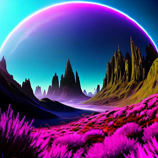 Extraterrestrial Landscape Midjourney Prompts - Customizable Alien Worlds - Socialdraft