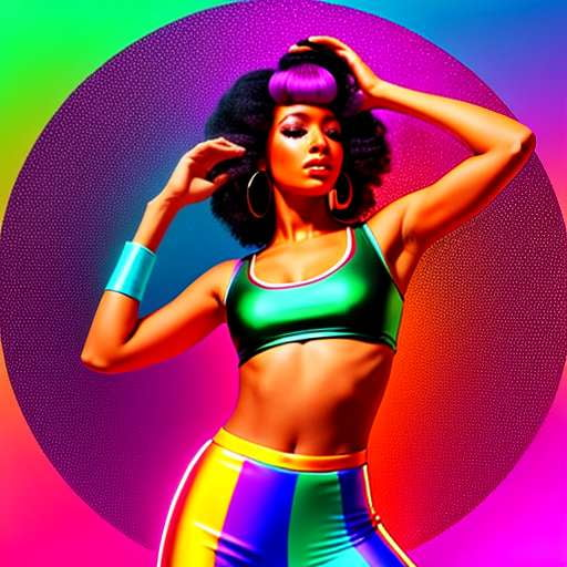 "70s Disco Diva" Custom Midjourney Prompt for Groovy Top and Flared Pants - Socialdraft