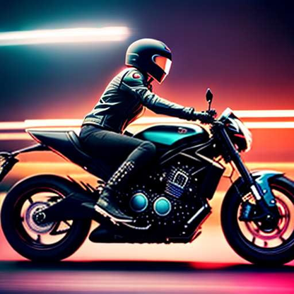 Biohacker Motorcycle Rider Midjourney Prompt - Custom Text-to-Image Creation - Socialdraft