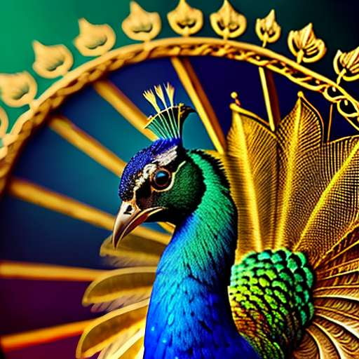 Regal Peacock Midjourney Portrait Prompt - Socialdraft