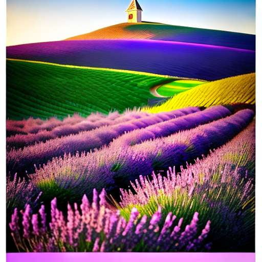 Lavender Fields Stained Glass Midjourney Prompt - Socialdraft