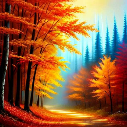 Autumn Forest Canopy Midjourney Prompt - Blazing Colors - Socialdraft